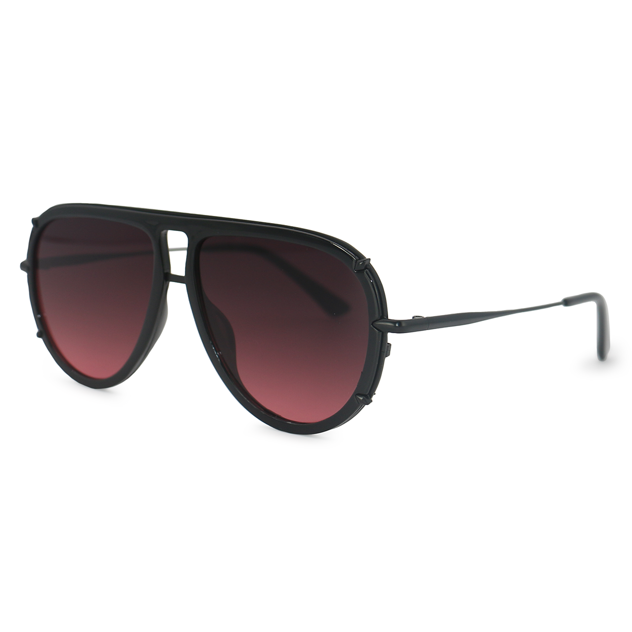 ivy luxe - ruby tangle-free round aviator sunglasses by topfoxx