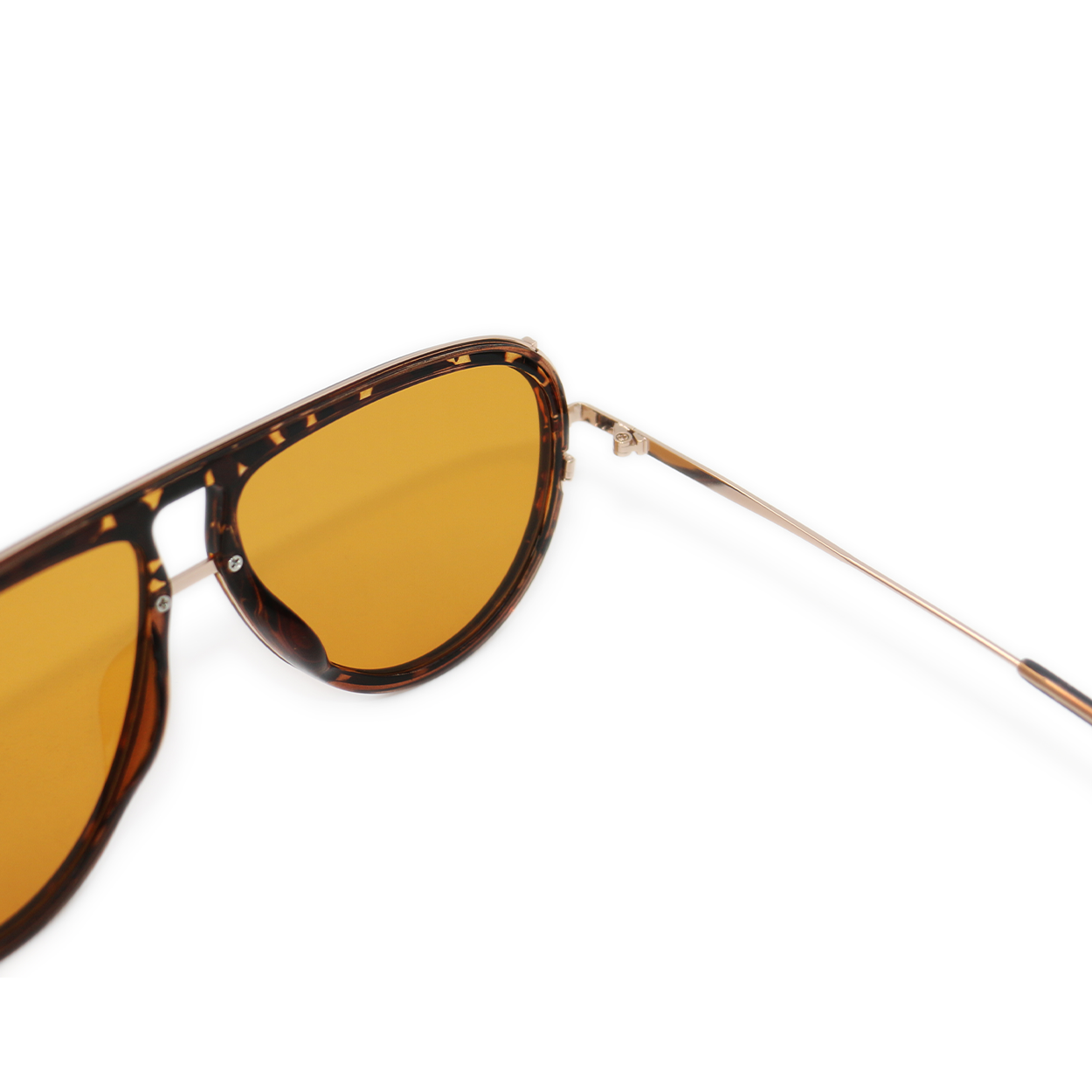 ivy luxe - yellow tangle-free round aviator sunglasses by topfoxx