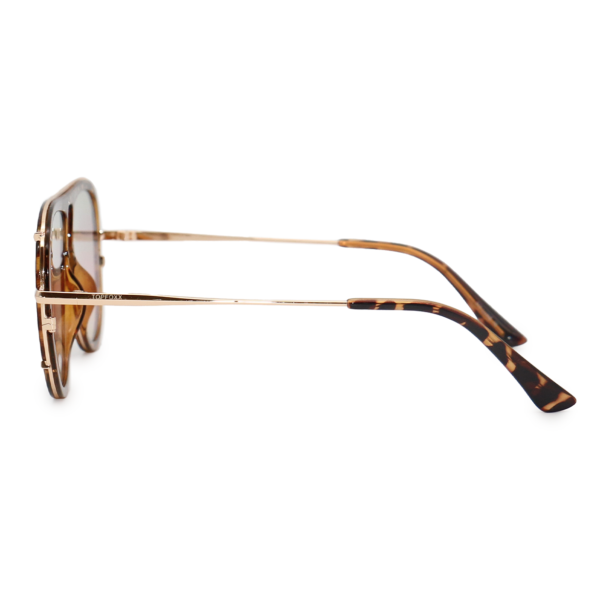 ivy luxe - pride tangle-free round aviator sunglasses by topfoxx