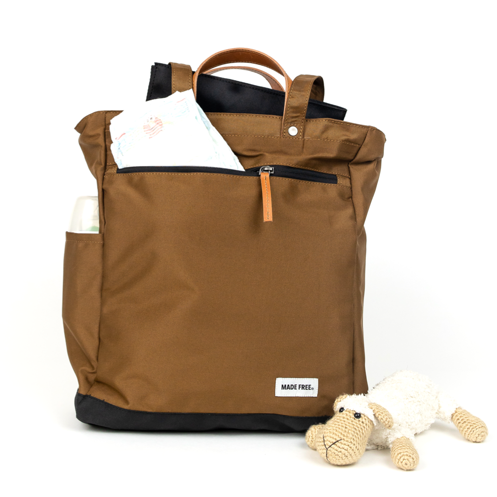 tote pack baby taupe by made free®