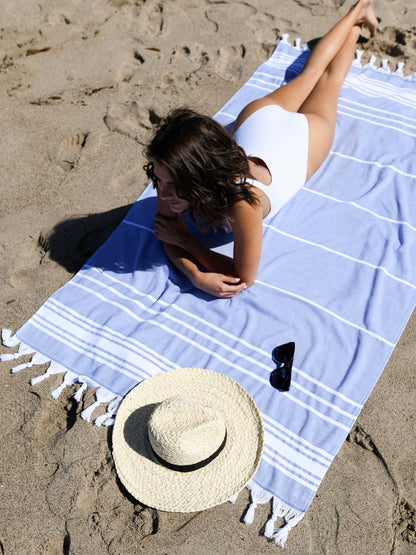 Azul Classic Turkish Towel by Laguna Beach Textile Company