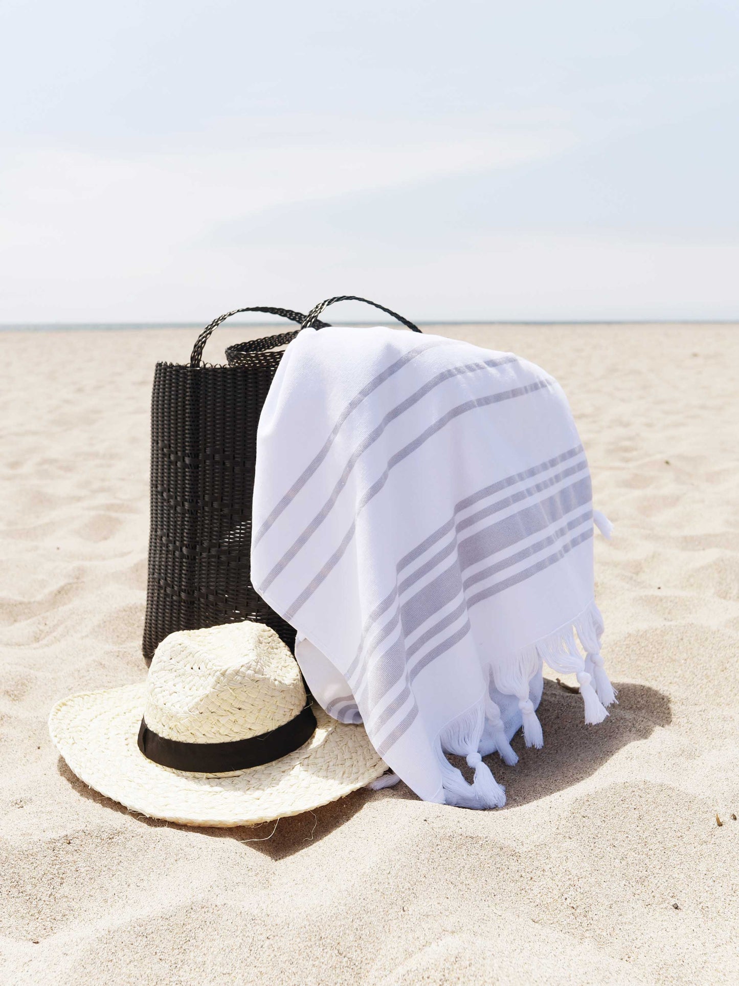 white stone classic turkish towel by laguna beach textile company