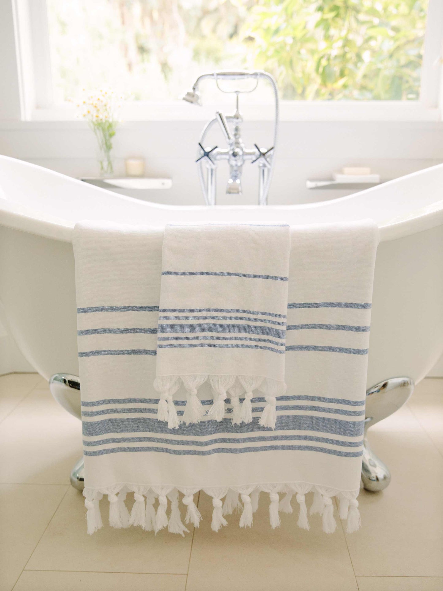 white azul classic turkish towel by laguna beach textile company