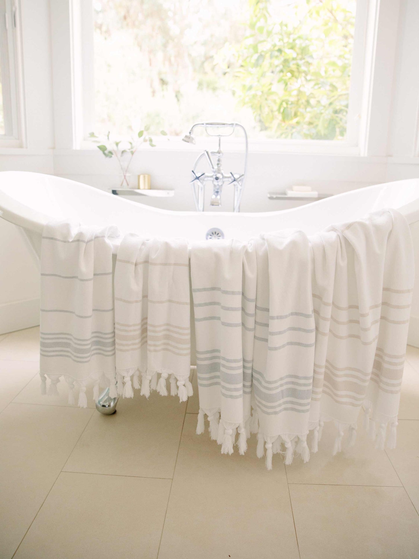 white stone classic turkish towel by laguna beach textile company