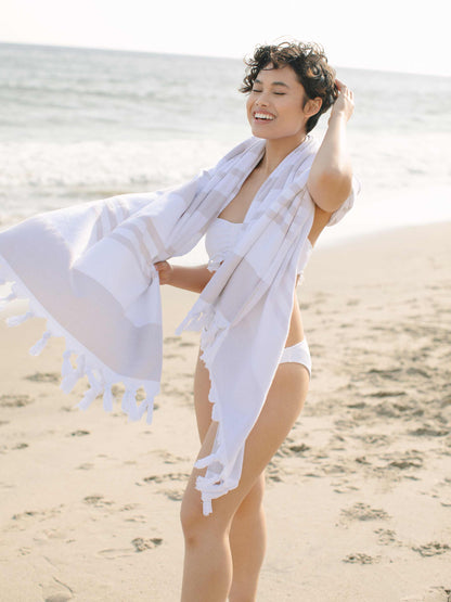 Driftwood Savannah Turkish Towel by Laguna Beach Textile Company