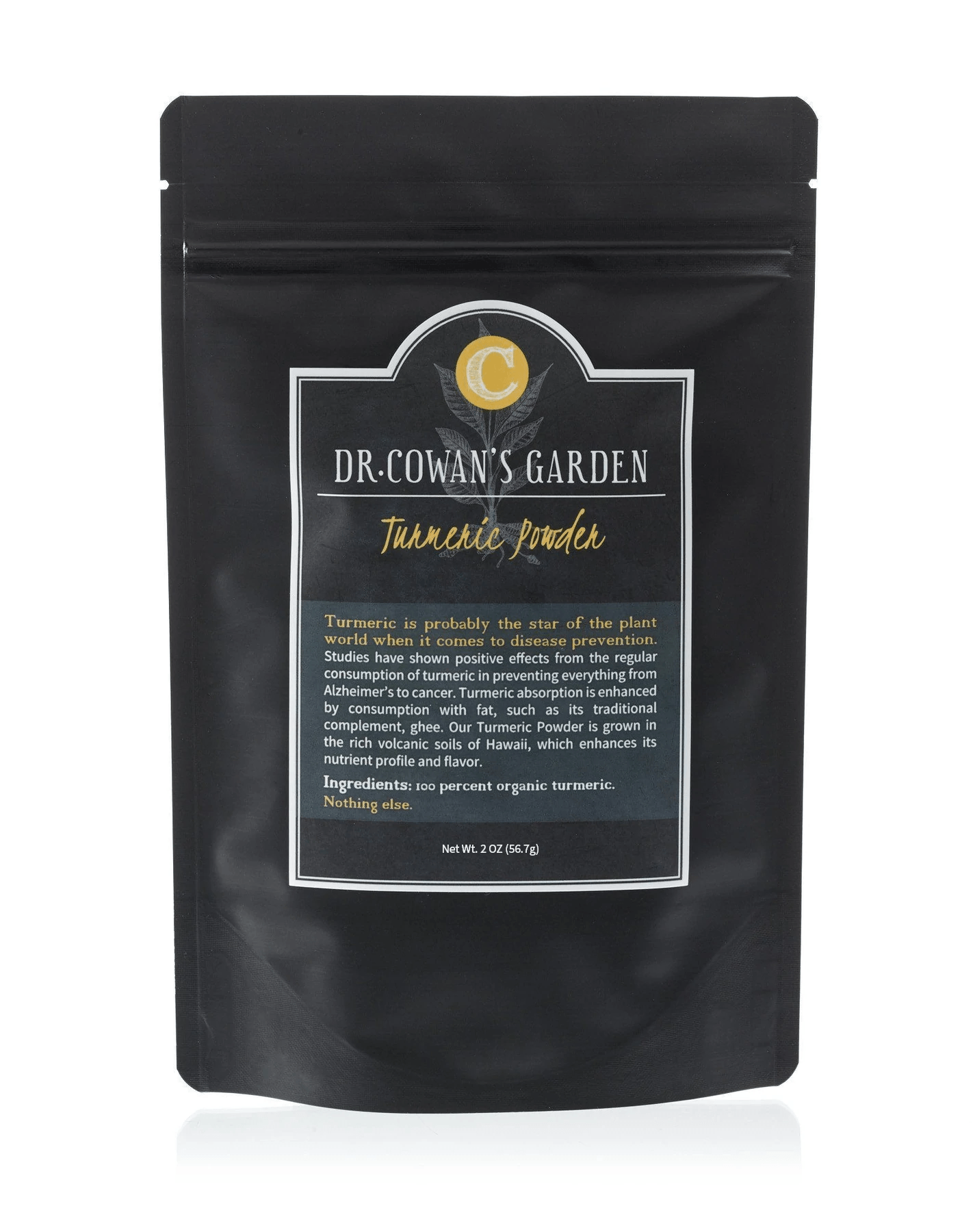 organic turmeric powder (refill pouch) by dr. cowan's garden