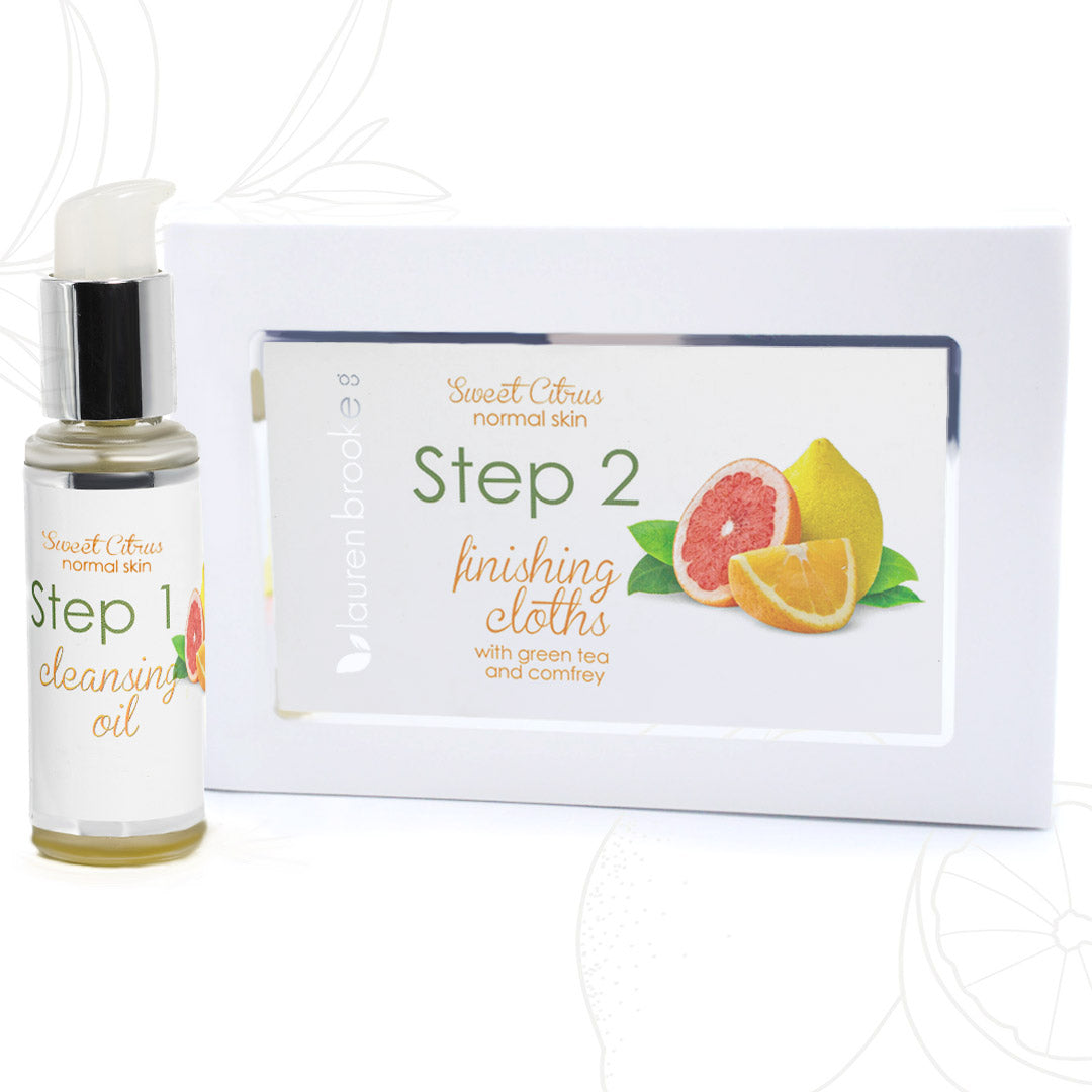 two step cleansing system - revitalizing sweet citrus by lauren brooke cosmetiques