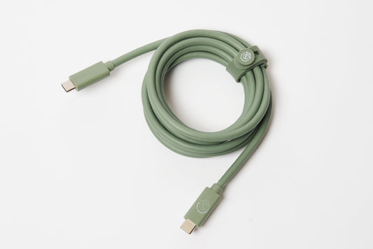 C to C - 2M - Olive Green by The USB Lighter Company