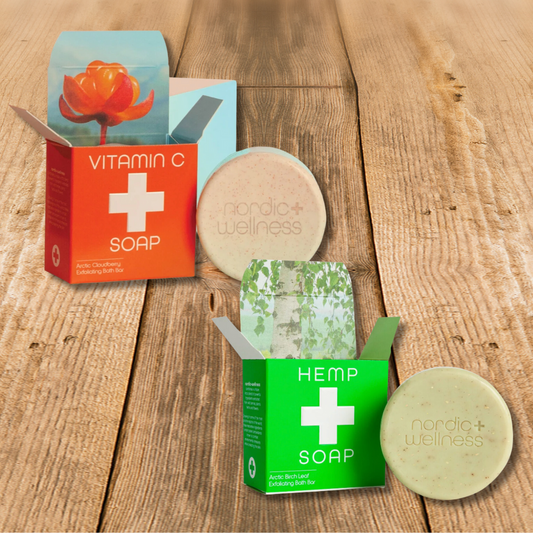 Nordic+Wellness - Hemp and Vitamin C Exfoliating Scrub Soap by Distinct Bath & Body