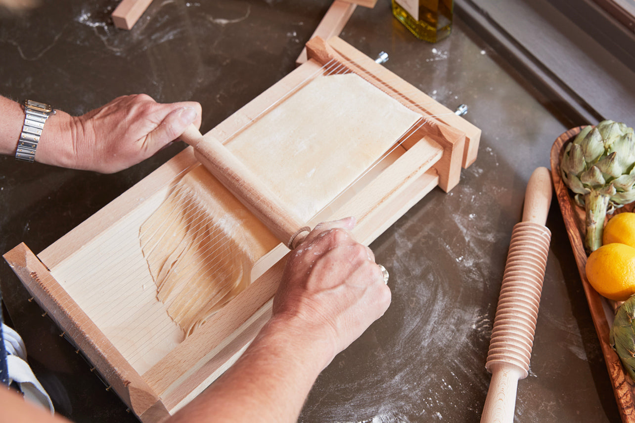 italian pasta chitarra with rolling pin - large by verve culture