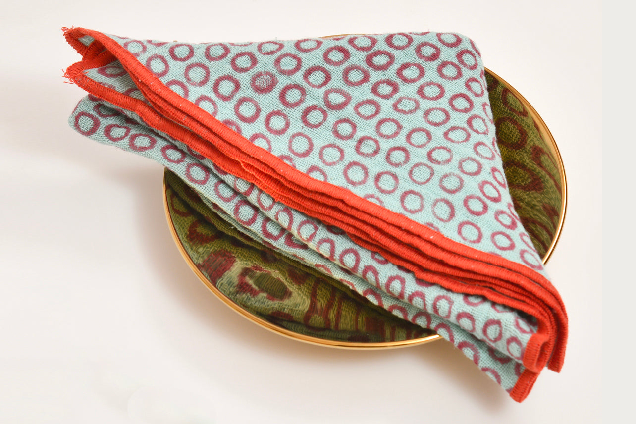 punjabi block print napkins - set of 4 by verve culture