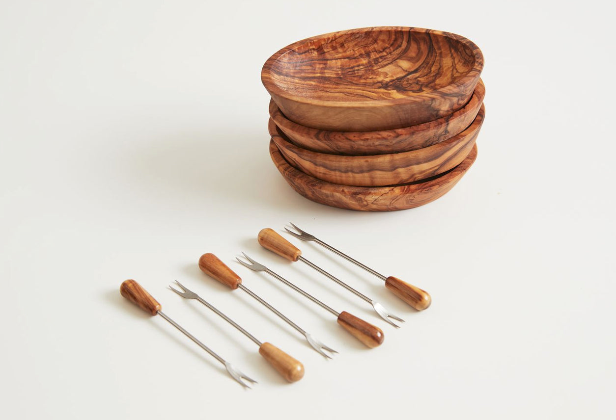 italian olivewood aperitivo set by verve culture