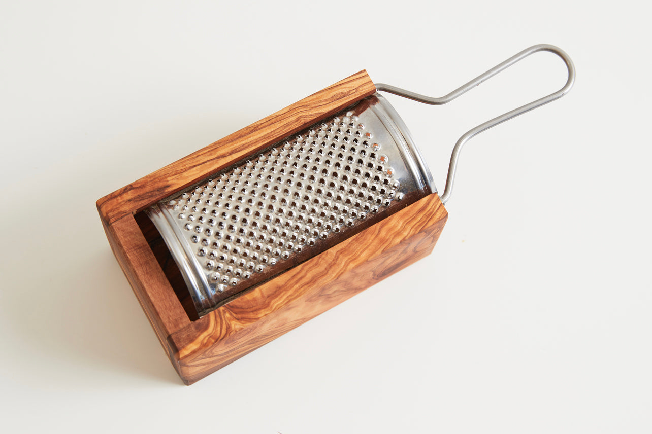 italian olivewood parmesan cheese box grater by verve culture