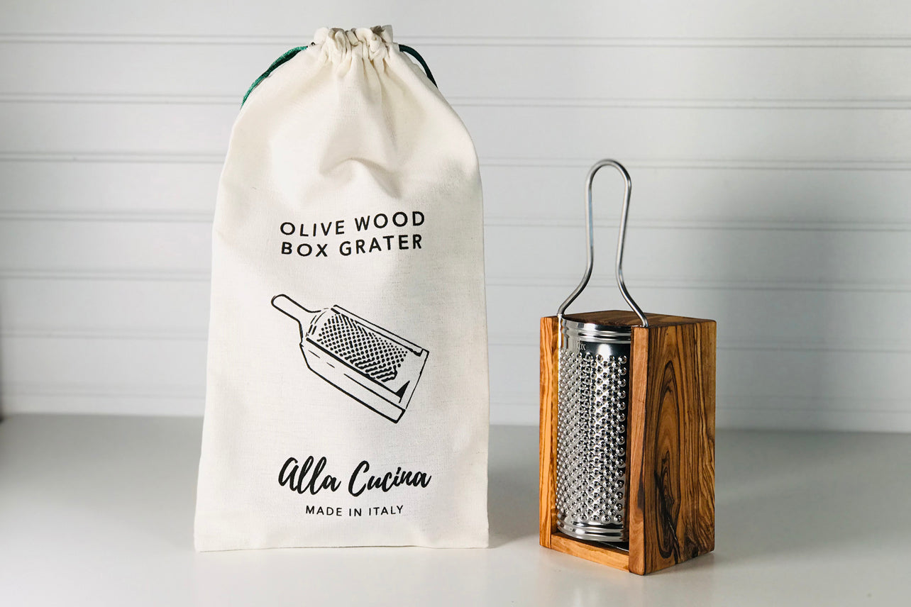 italian olivewood parmesan cheese box grater by verve culture