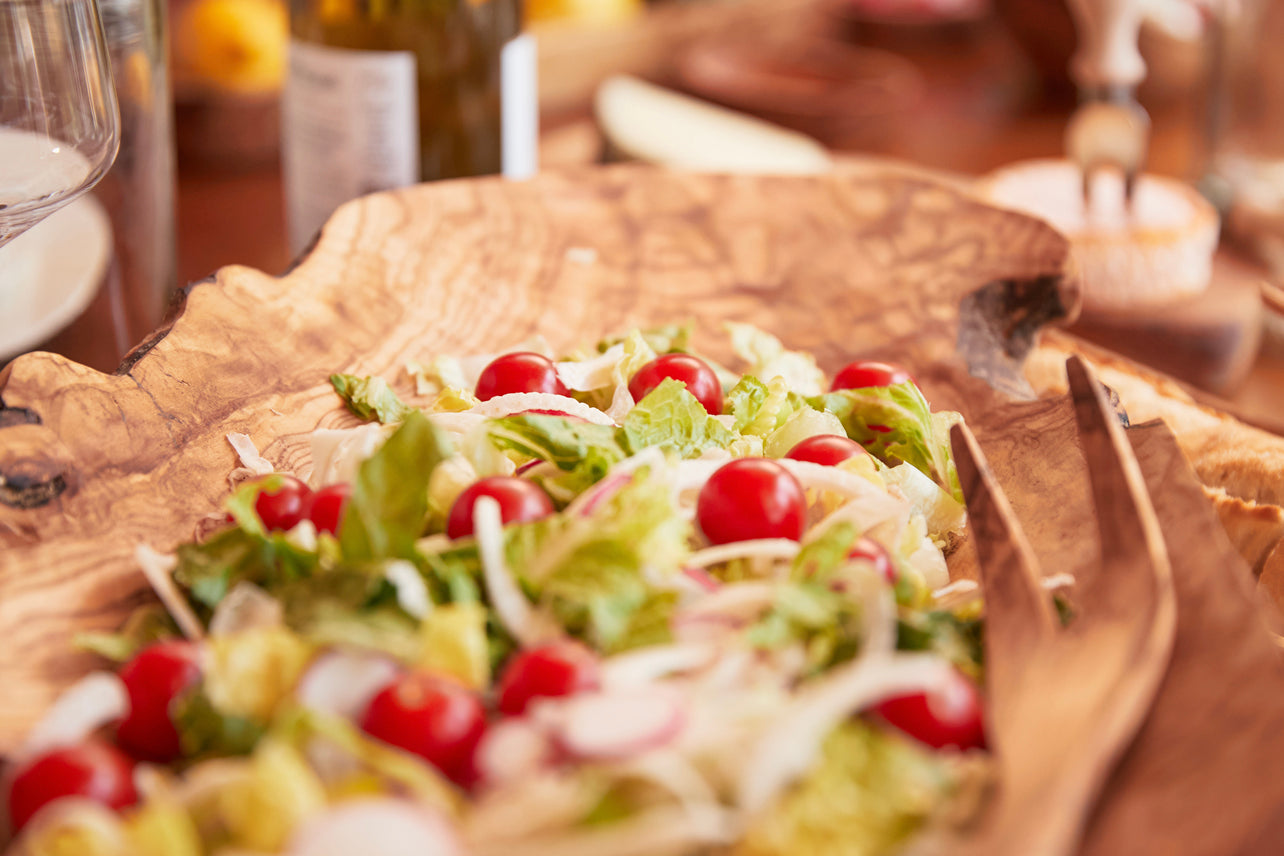 italian olivewood root salad bowl by verve culture