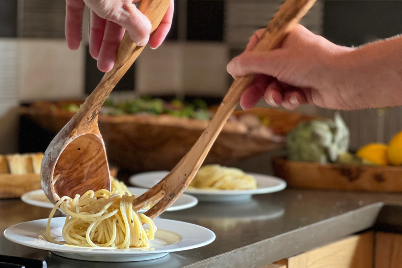 italian olivewood serving utensils by verve culture