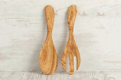 Italian Olivewood Salad Servers by Verve Culture