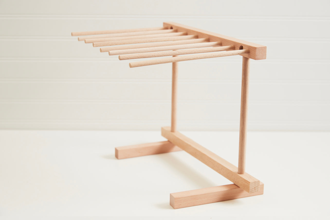 italian beechwood collapsible pasta drying rack by verve culture