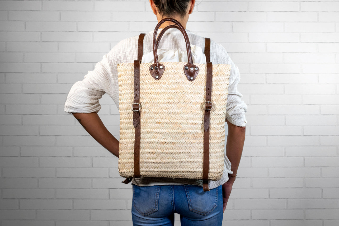 moroccan shopping basket backpack by verve culture