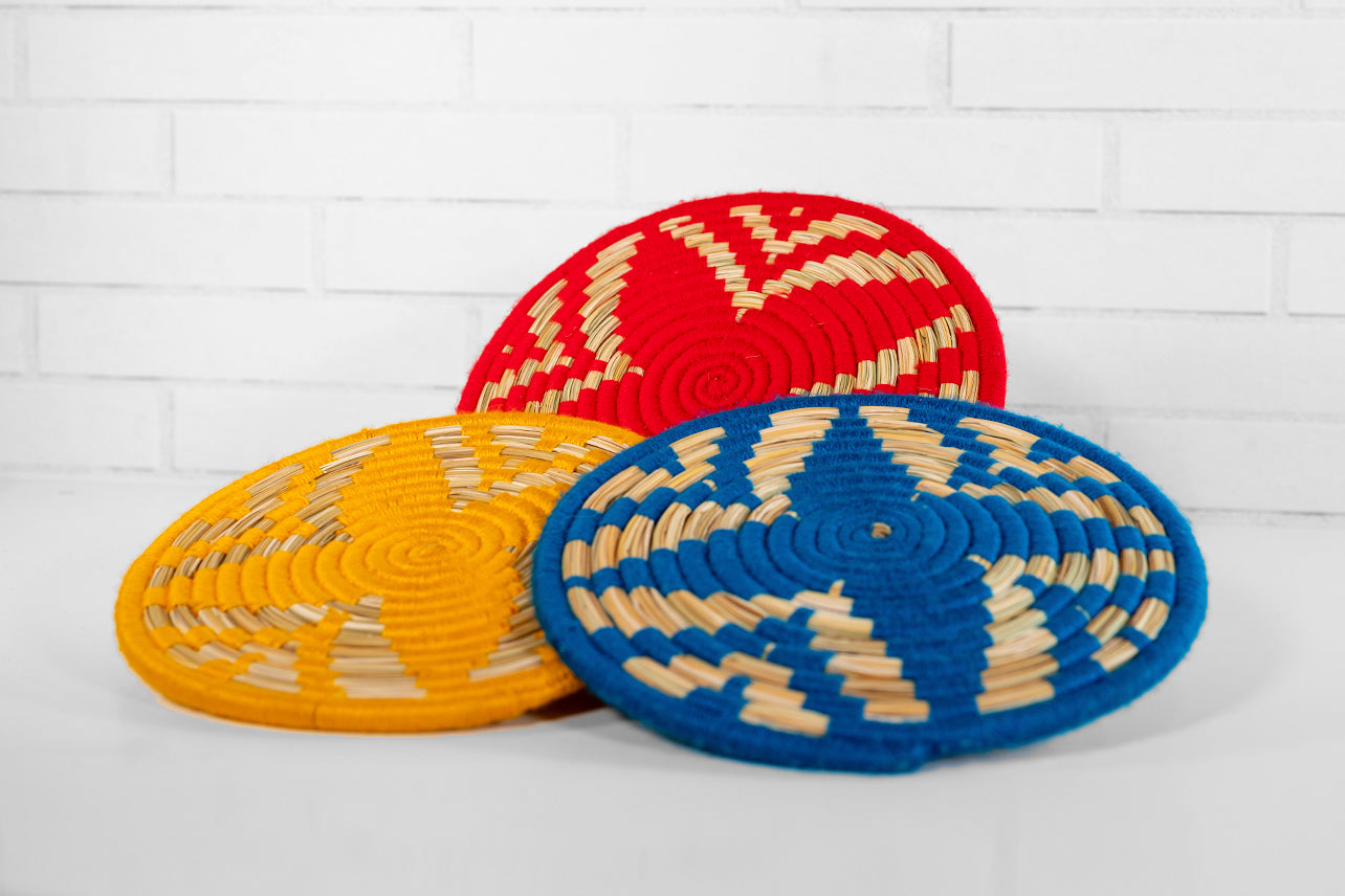 moroccan woven trivets - set of 3 by verve culture