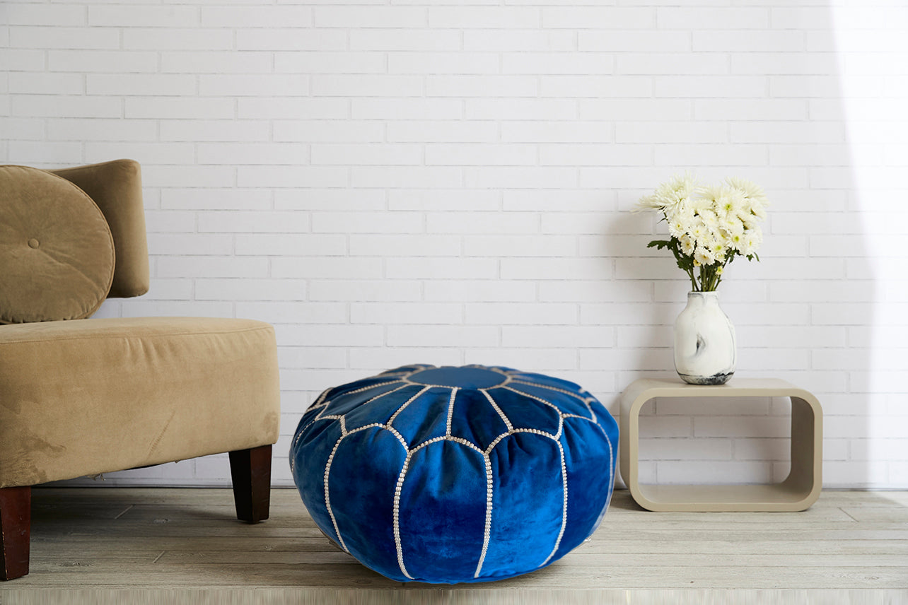 moroccan poufs by verve culture