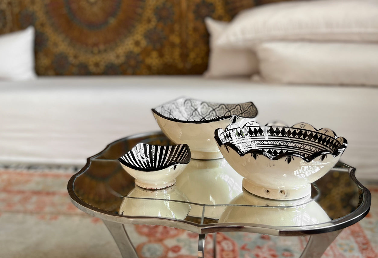 moroccan ceramic nesting bowls by verve culture