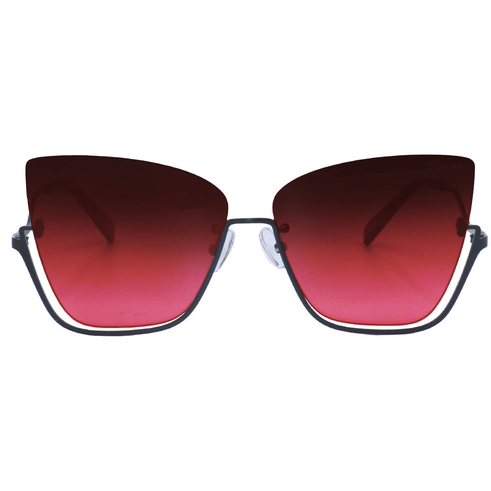 vixen - ruby rimless metal cateye sunglasses by topfoxx