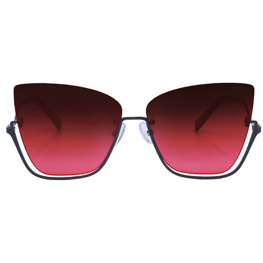 Vixen - Ruby Rimless Metal Cateye Sunglasses by TopFoxx