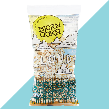 Bjorn Qorn Cloudy Popcorn  Bags -12-Pack x 3oz Bag by Farm2Me