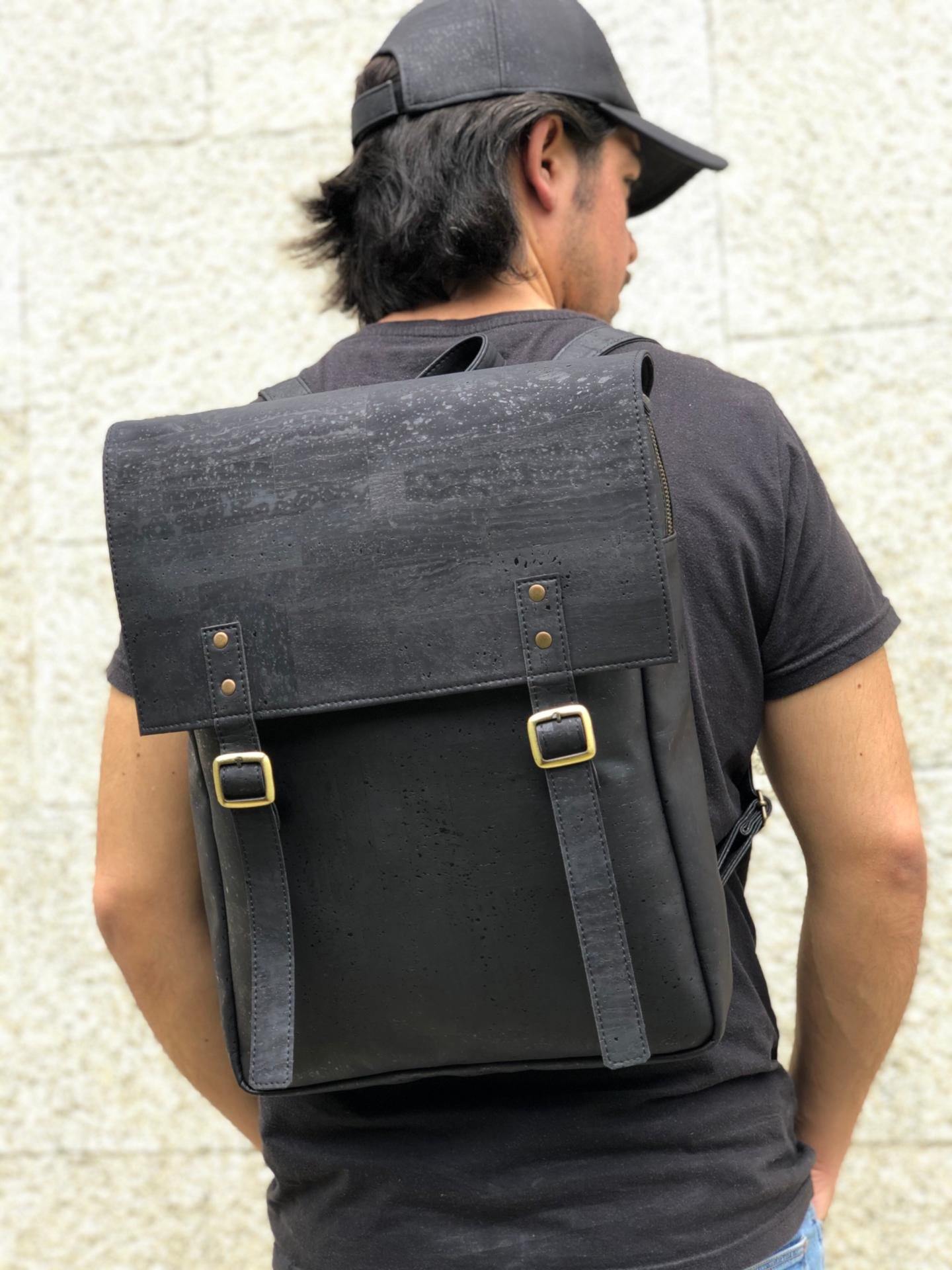 out and about backpack by tiradia cork