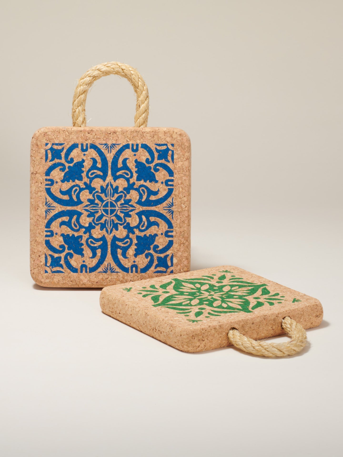 portuguese tile hot pad trivet by tiradia cork