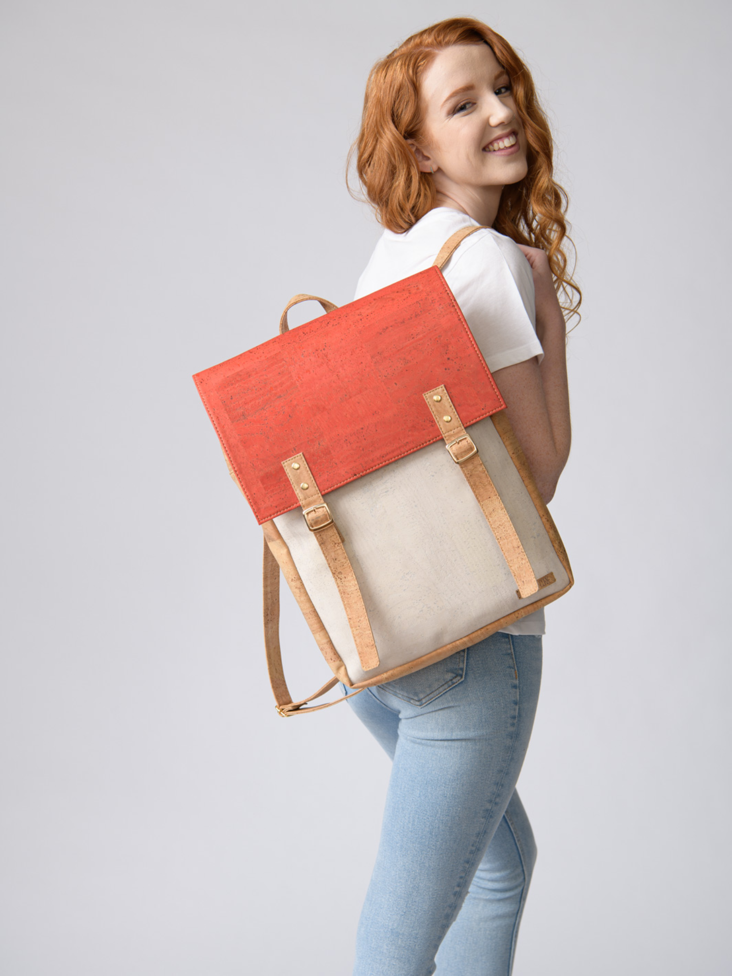 out and about backpack by tiradia cork