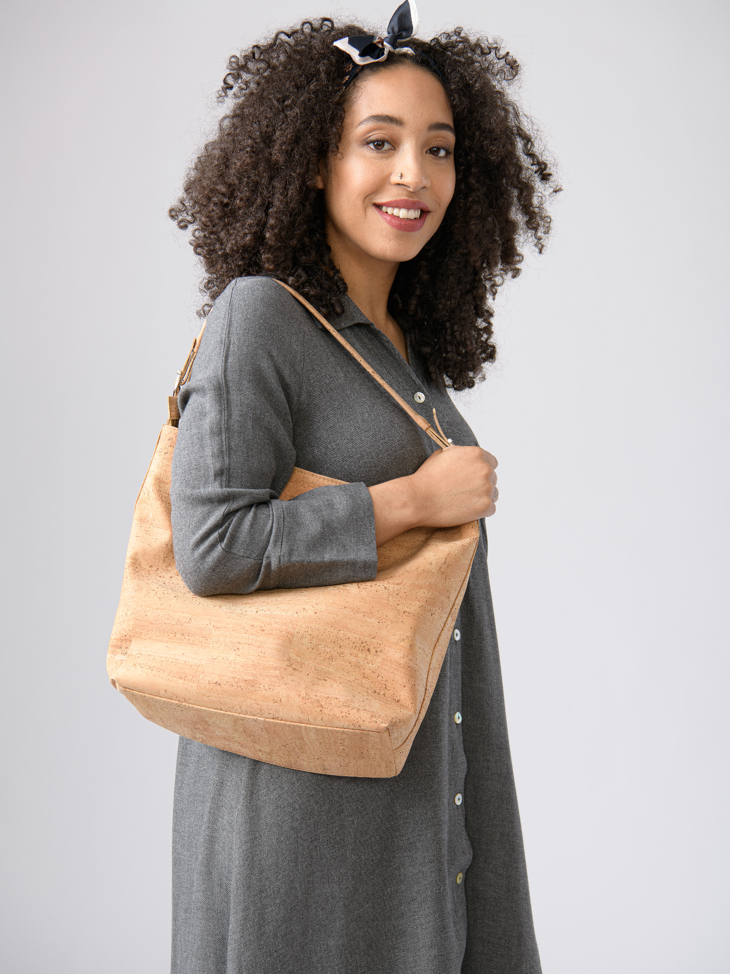 boho shoulder bag by tiradia cork