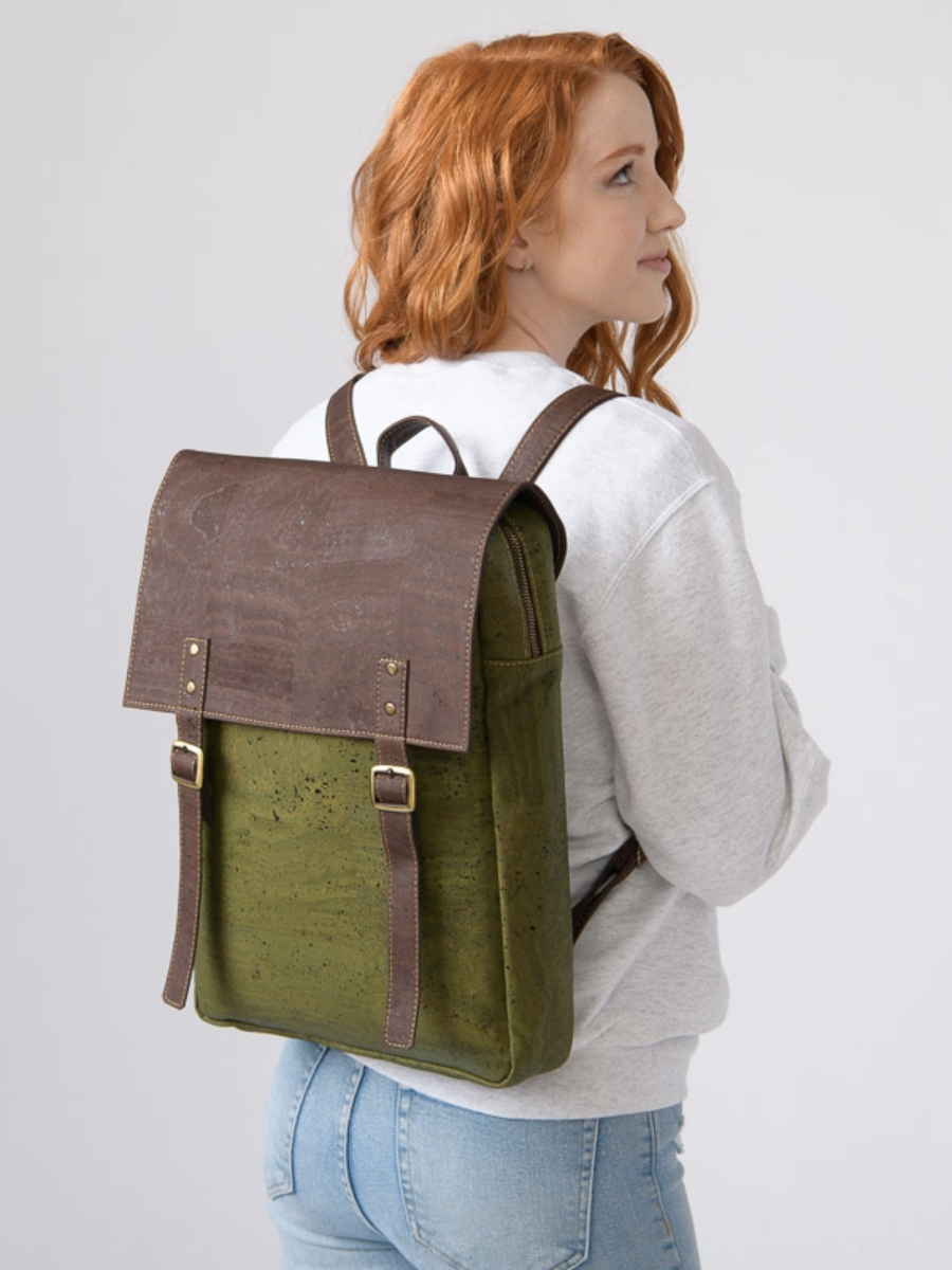 out and about backpack by tiradia cork