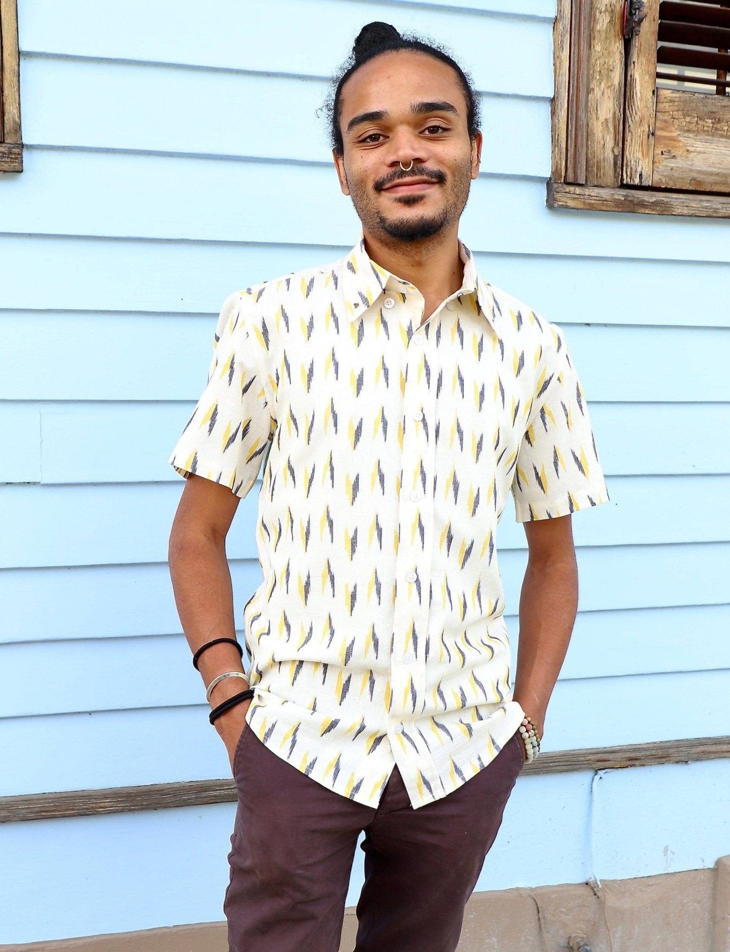 august men's button down shirt by passion lilie