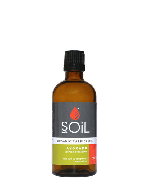 organic avocado oil (persia grattissima) 100ml by soil organic aromatherapy and skincare