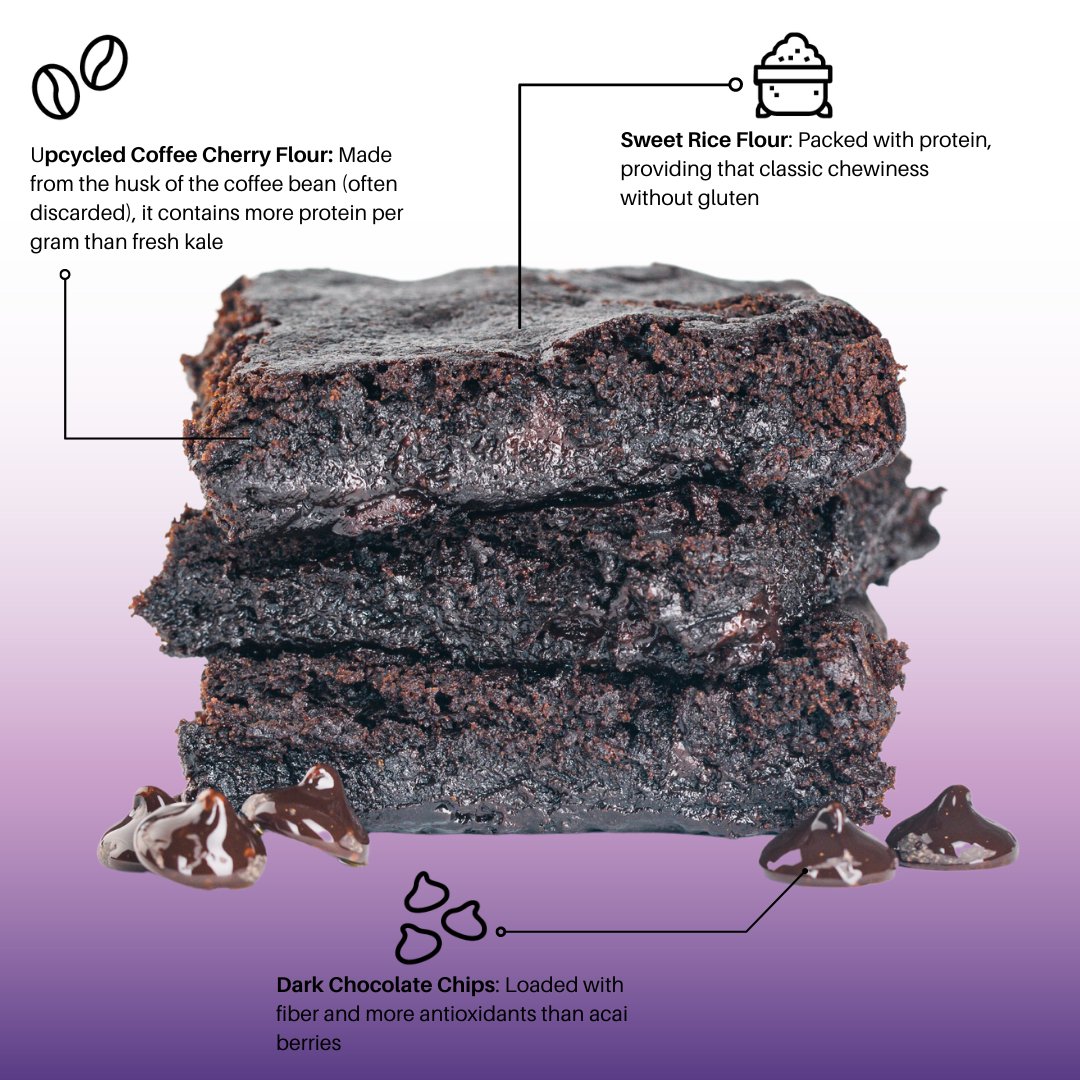 bake me healthy dark chocolate fudgy brownie plant-based baking mix case - 6 bags by farm2me