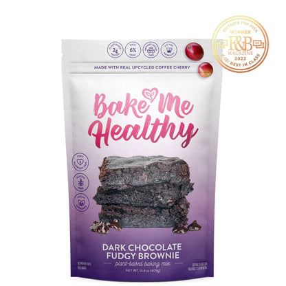 Bake Me Healthy Dark Chocolate Fudgy Brownie Plant-Based Baking Mix Case - 6 Bags by Farm2Me