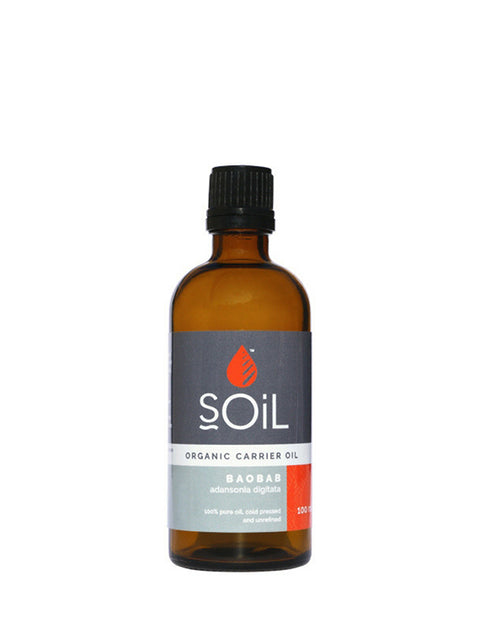 organic baobab oil (adansonia digitata) 100ml by soil organic aromatherapy and skincare