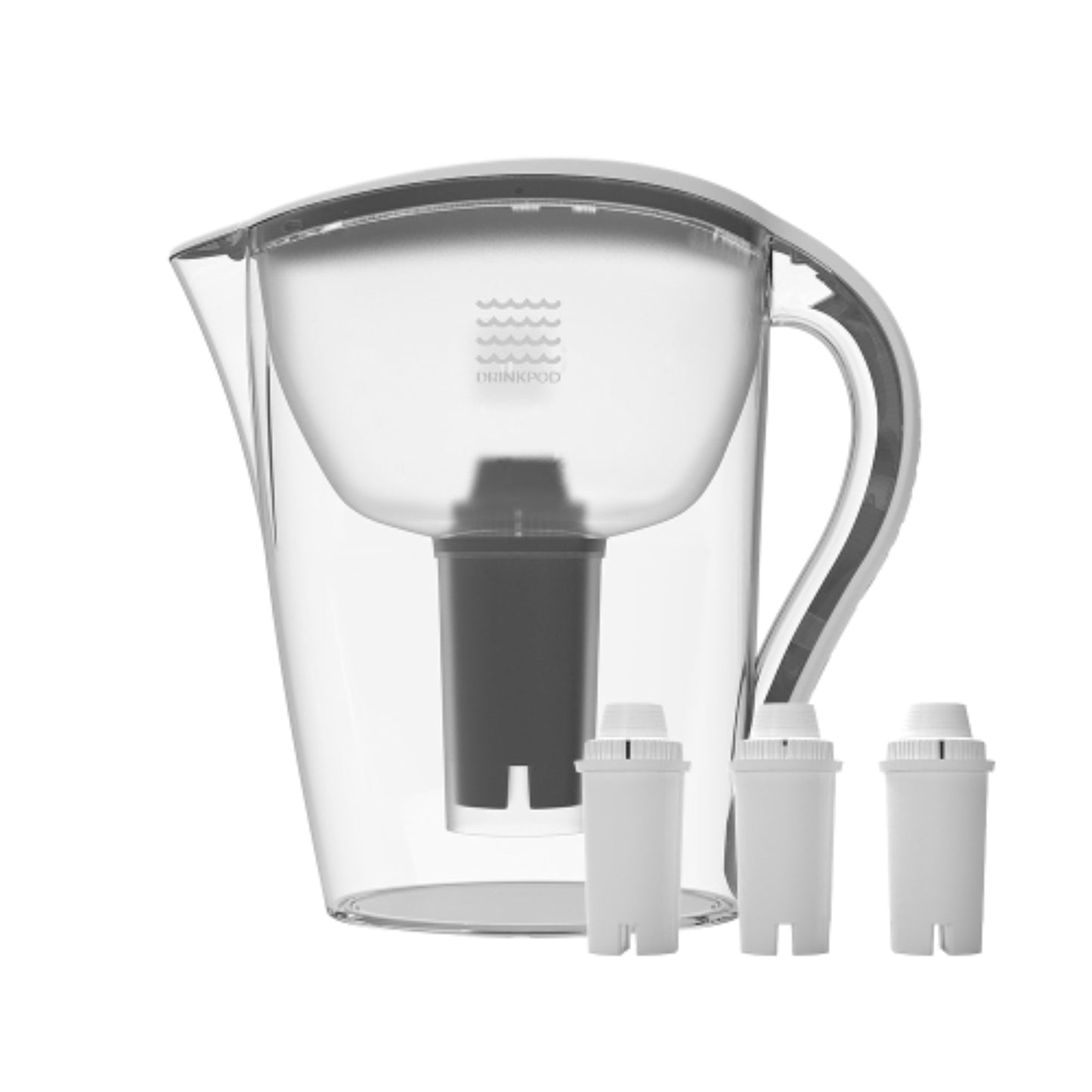 drinkpod ultra premium alkaline water pitcher 3.5l pure water ionizer white by drinkpod