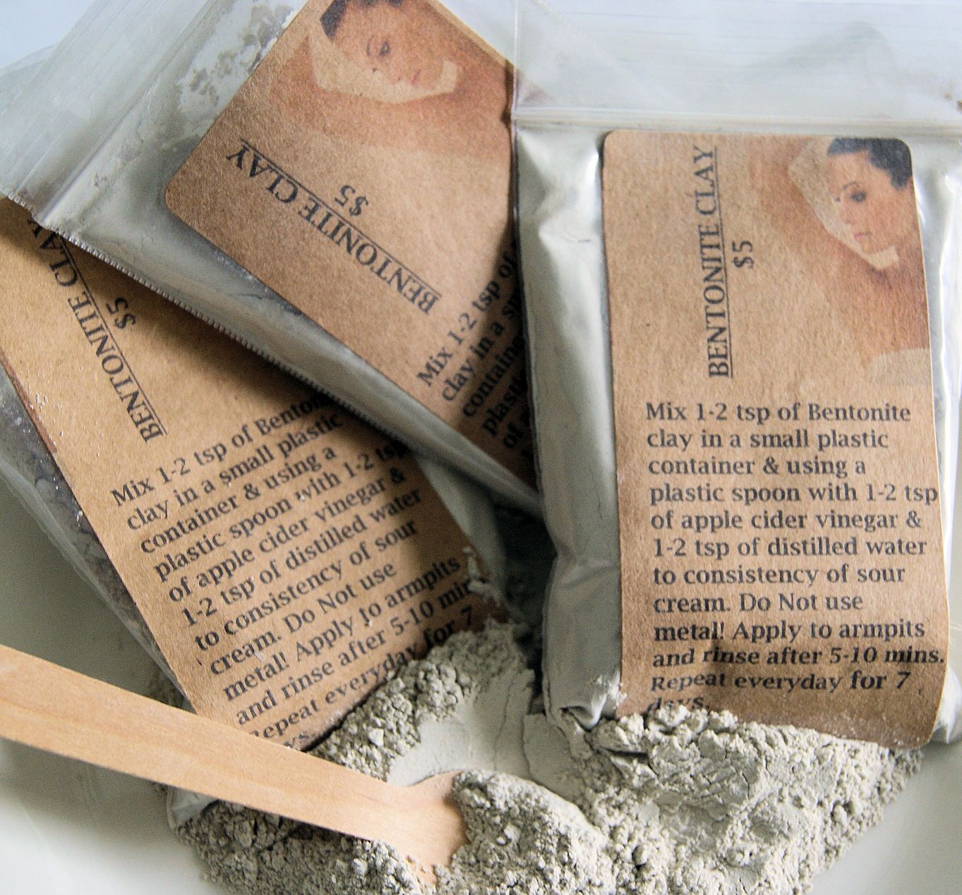 bentonite clay - food grade/organic for detoxing arm pits by sweet harvest farms