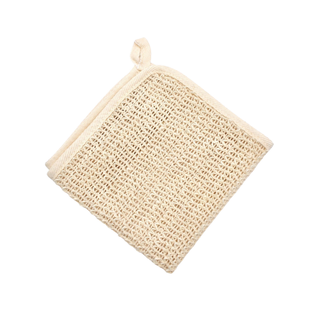 natural sisal washcloth - gentle exfoliating face and body cloth by kokoabotanics