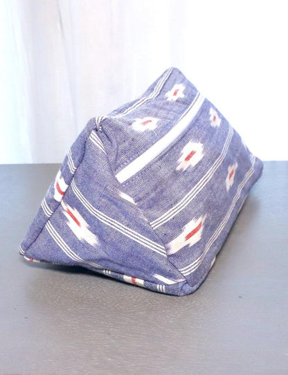 Blue Ikat Toiletry Bag by Passion Lilie