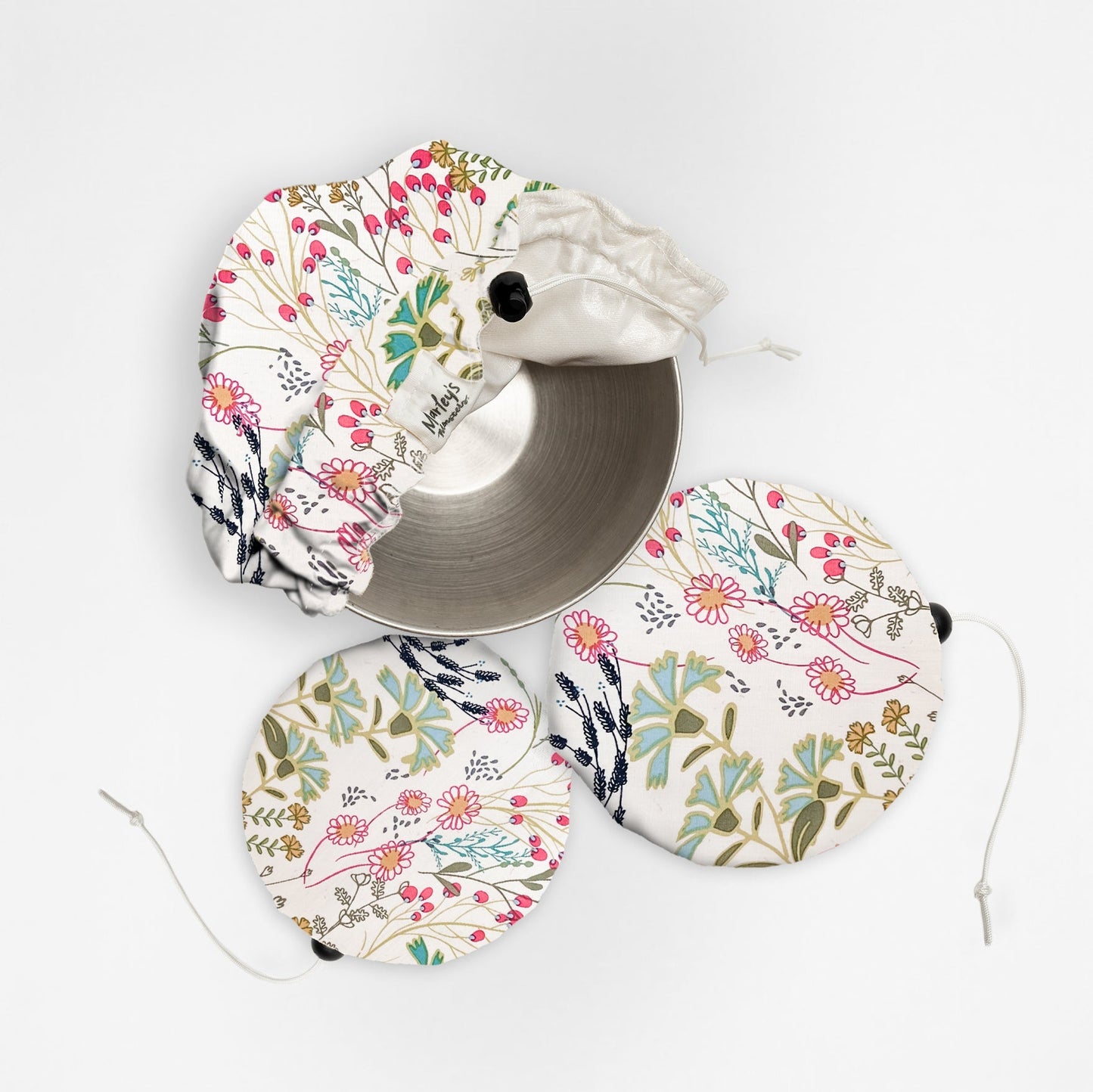 bowl cover bundle: cotton floral