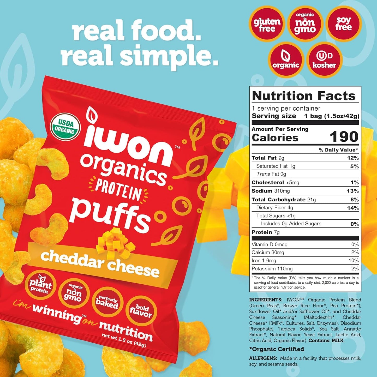 iwon organics protein puffs by farm2me