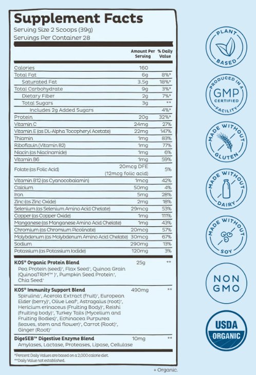 organic plant protein by kos