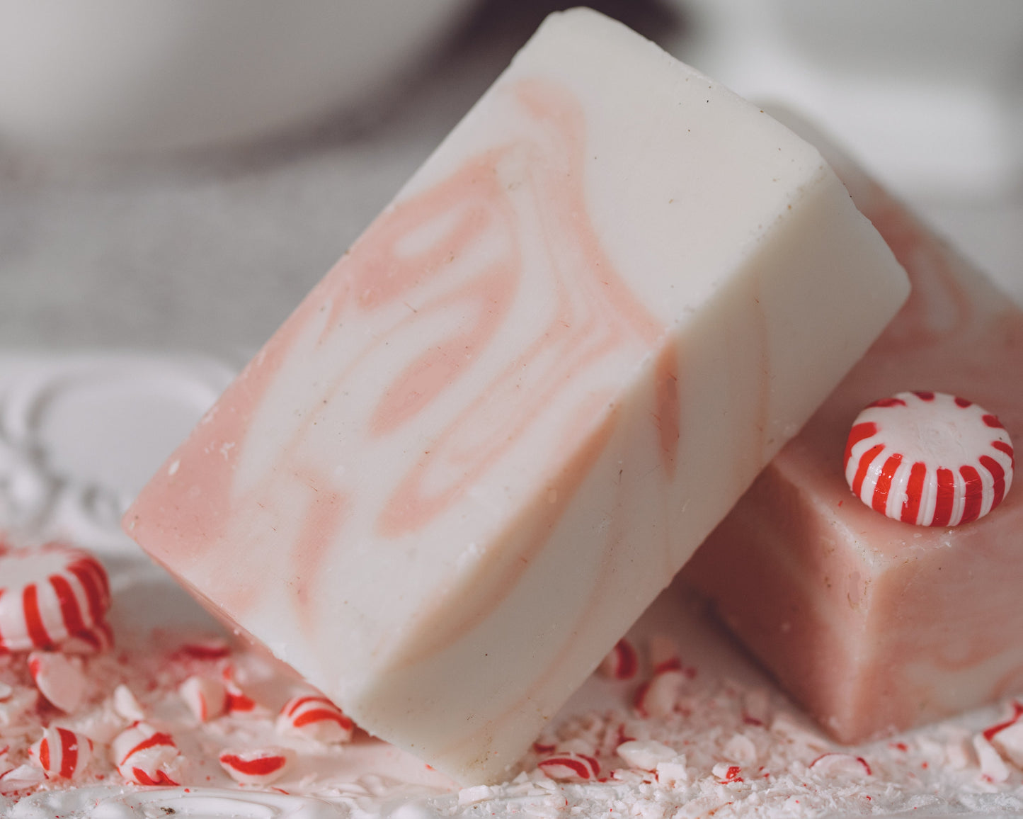 candy cane organic handmade soap by sweet harvest farms