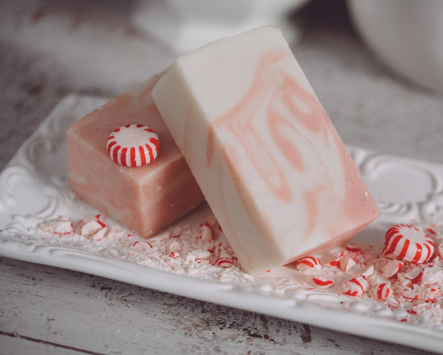 candy cane organic handmade soap by sweet harvest farms