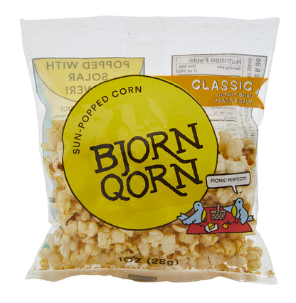 Bjorn Qorn Popcorn Classic Bags - 15-Pack x 1oz Bag by Farm2Me