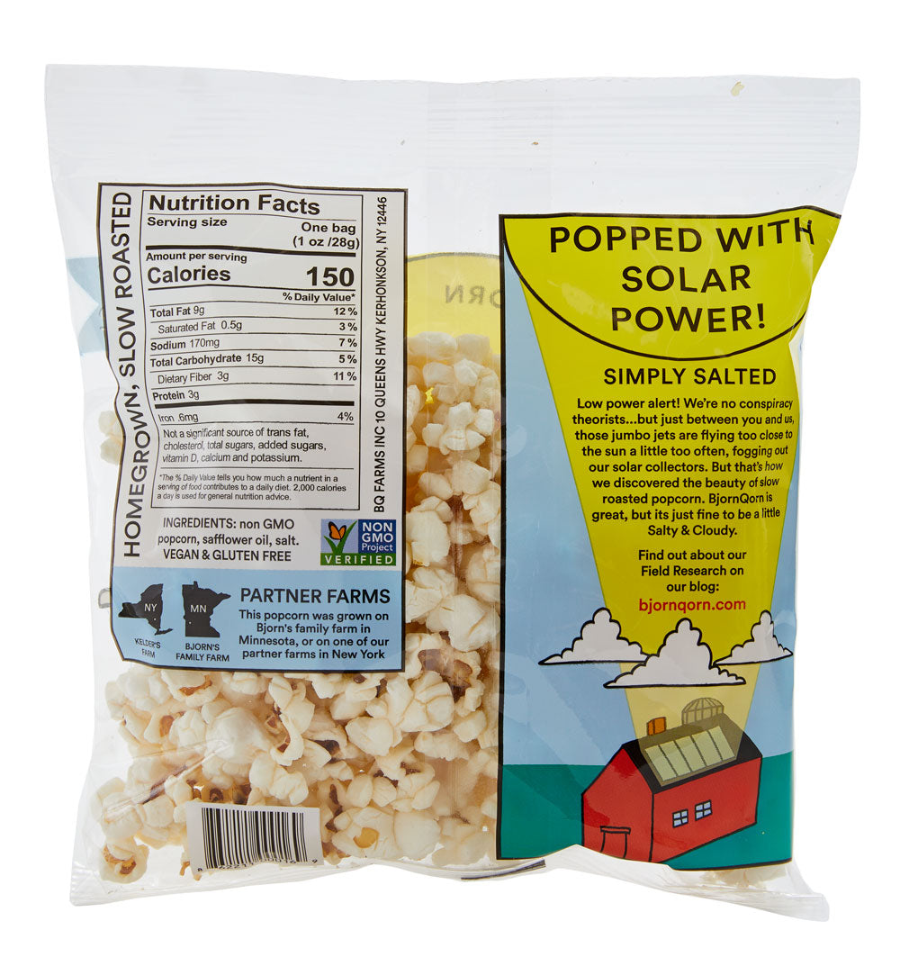 bjorn qorn mix popcorn bags -15-pack x 1oz bag by farm2me